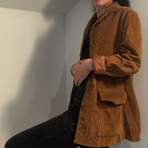 Issac Mizrahi blazer coat, size 4, burnt brown